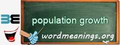 WordMeaning blackboard for population growth